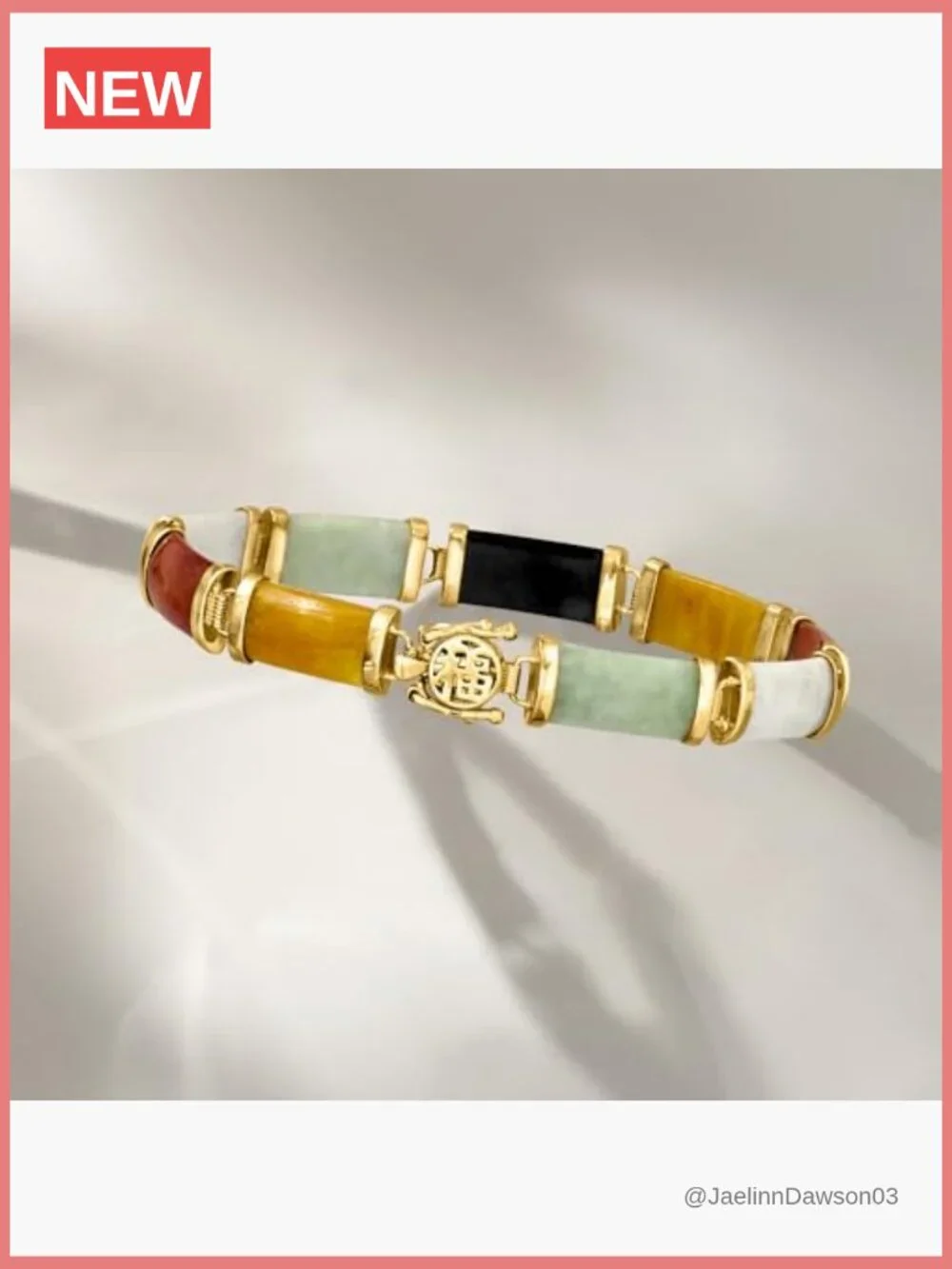 18kt Gold Over Sterling Good Fortune Link Bracelet